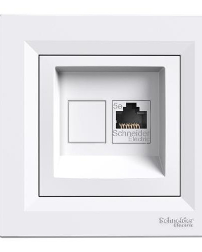 РОЗЕТКА КОМПЬЮТЕРНАЯ RJ45 STP КАТ. 5Е БЕЛАЯ ASFORA