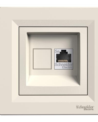 РОЗЕТКА КОМПЬЮТЕРНАЯ RJ45 STP КАТ. 5Е КРЕМ ASFORA