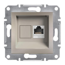 РОЗЕТКА КОМПЬЮТЕРНАЯ RJ45 UTP КАТ.6 ASFORA БРОНЗА