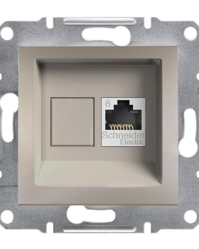 РОЗЕТКА КОМПЬЮТЕРНАЯ RJ45 UTP КАТ.6 ASFORA БРОНЗА