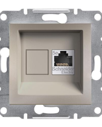 РОЗЕТКА КОМПЬЮТЕРНАЯ RJ45 UTP КАТ. 5Е ASFORA БРОНЗА