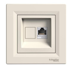 РОЗЕТКА КОМПЬЮТЕРНАЯ RJ45 UTP КАТ. 5Е КРЕМ ASFORA