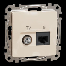 Розетка RJ45 категория 6 UTP-TV Бежевый Sedna Design Schneider Electric SDD112469T