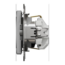 Розетка с заземлением и шторками Алюминий Sedna Design Schneider Electric SDD113022