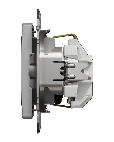 Розетка с заземлением и шторками Алюминий Sedna Design Schneider Electric SDD113022