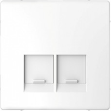 Центральная плата для розетки Schneider Electric с разъемом RJ45,
2 посты,Белый лотос,Merten System Design Schneider Electric MTN4572-6035