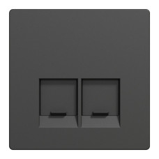 Центральна плата для розетки Schneider Electric із роз’ємом RJ45,
2 пости, Нікель,Merten System Design Schneider Electric MTN4572-6050