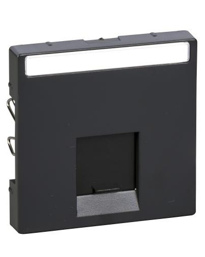 Накладка для механізму RJ11/ RJ45 1 постова, антрацит, Merten System M Schneider Electric MTN465814