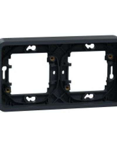 Рамка 2-постовая горизонтальная черная IP55 MUREVA S