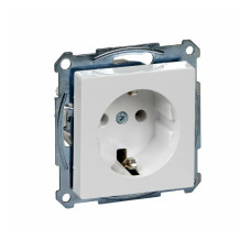Механизм розетки SCHUKO с защитными шторками, бежевый, Antique, Merten, Schneider Electric MTN2400-4044