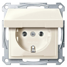 Механизм розетки SCHUKO с заземляющим контактом, IP44, бежевый, System M Merten Schneider Electric ,MTN2311-0344
