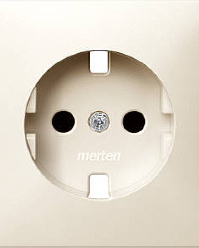 Центральна плата з кришкою для механізму розеток SCHUKO, бежевий, Merten Antique, Schneider Electric MTN2341-4044