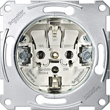 Механизм розетки SCHUKO с заземляющим контактом, System M, Merten Schneider Electric MTN2300-0000