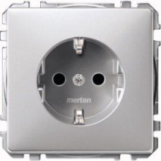 Механизм розетки SHUKO с заземлением, античная латунь, Antique, Merten, Schneider Electric MTN2400-4143