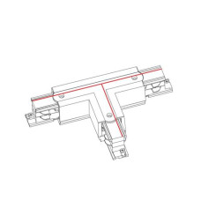 З'єднувач Nowodvorski CTLS POWER T CONNECTOR LEFT 1 WHITE (T-L1) CN