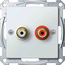 Механизм аудиорозетки, полярно-белый, System M Merten Schneider Electric MTN4350-0319