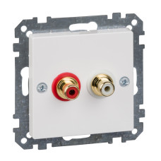 Механизм аудиорозетки, активно-белый, System M Merten Schneider Electric MTN4350-0325
