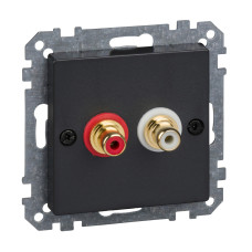 Механизм аудиорозетки, антрацит, System M Merten Schneider Electric MTN4350-0414