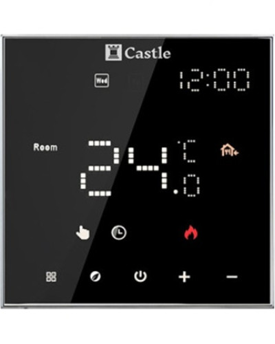 Терморегулятор программируемый для электрического теплого пола Castle AC602H (Черный)