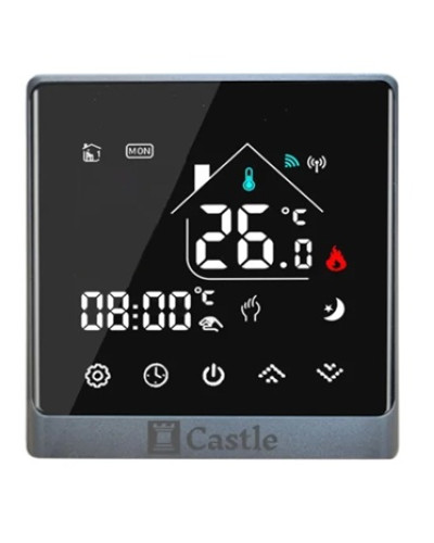 Терморегулятор программируемый Castle AC-8400H-B Черный-Серебристый