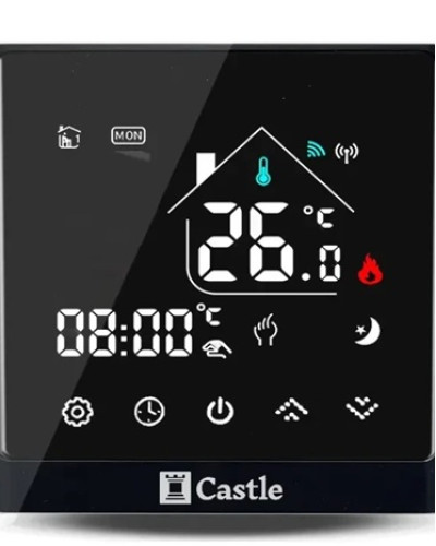 Терморегулятор программируемый Castle AC-8400H-B WI-FI Черный