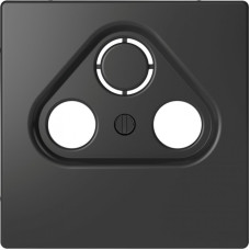 Центральна накладка TV розетки, 2/3 отвори, Антрацит Merten System Design, Schneider Electric MTN4123-6034