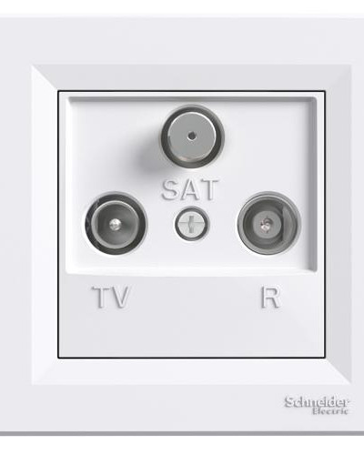 TV-R-SAT РОЗЕТКА КІНЦЕВА БІЛА ASFORA