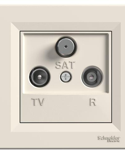 TV-R-SAT РОЗЕТКА КІНЦЕВА КРЕМ ASFORA