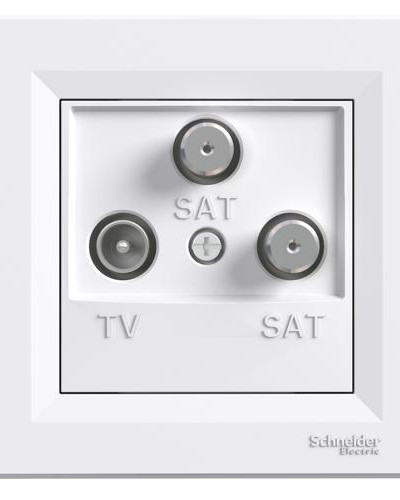 TV-SAT-SAT РОЗЕТКА КОНЕЧНАЯ БЕЛАЯ ASFORA