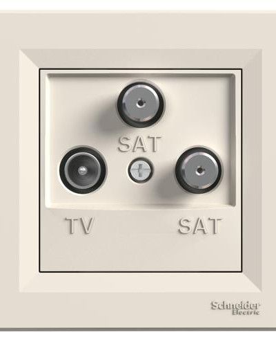 TV-SAT-SAT РОЗЕТКА КОНЕЧНАЯ КРЕМ ASFORA