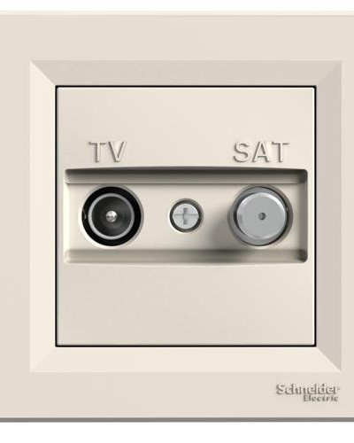 TV-SAT РОЗЕТКА КОНЕЧНАЯ КРЕМ ASFORA