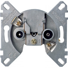 Механизм антенной розетки TV/FM, проходной 2/10DB Merten, Schneider Electric MTN466098