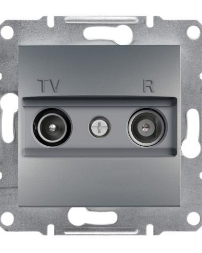 TV/R РОЗЕТКА 4dB ПРОХОДНАЯ ASFORA СТАЛЬ