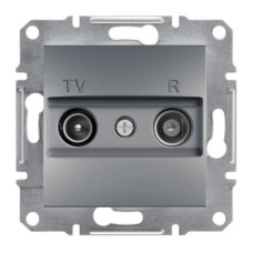 TV/R РОЗЕТКА 8dB ПРОХОДНАЯ ASFORA СТАЛЬ