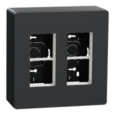 Блок unica system+ открытая вставка 2х2 антрацит