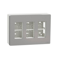 Блок unica system+ открытая вставка. 3х2 алюминий