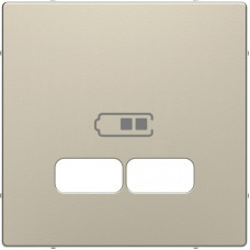 Центральна накладка для USB механізму 2,1А, сахара,  D-Life Merten, Schneider Electric MTN4367-6033