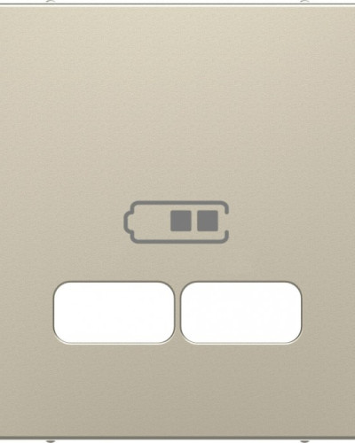Центральна накладка для USB механізму 2,1А, сахара,  D-Life Merten, Schneider Electric MTN4367-6033