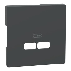 Центральна накладка для USB механізму 2,1А,антрацит,  D-Life Merten, Schneider Electric MTN4367-6034