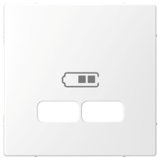 Центральная накладка для USB механизма 2,1А, белый лотос, D-Life Merten, Schneider Electric MTN4367-6035