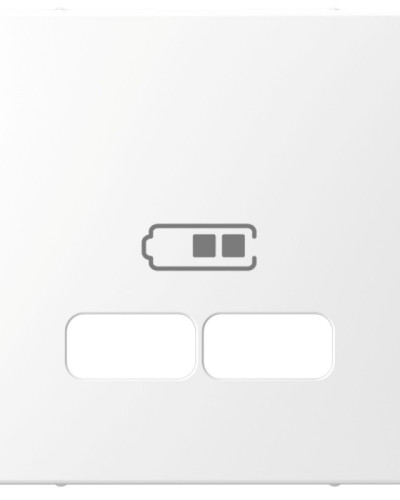 Центральна накладка для USB механізму 2,1А,білий лотос, D-Life Merten, Schneider Electric MTN4367-6035
