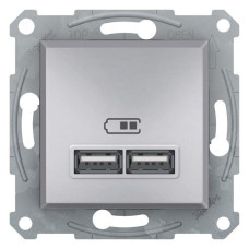 USB РАЗЕТКА 2,1A АЛЮМИНИЙ ASFORA