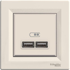 USB РАЗЕТКА 2,1A КРЕМ ASFORA