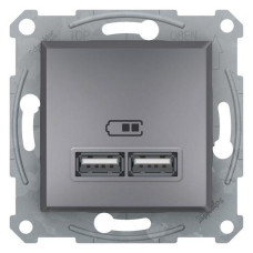 USB РАЗЕТКА 2,1A СТАЛЬ ASFORA