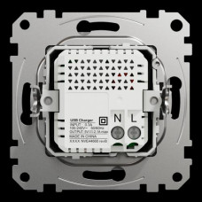 USB розетка тип A+A 2,1A Алюминий Sedna Design Schneider Electric SDD113401