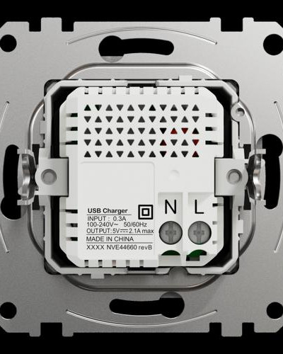 USB розетка тип A+A 2,1A Алюминий Sedna Design Schneider Electric SDD113401