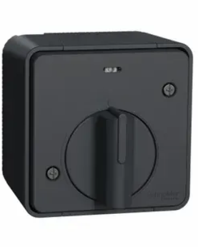 Выключатель с таймером в сборе черный IP55 MUREVA S
