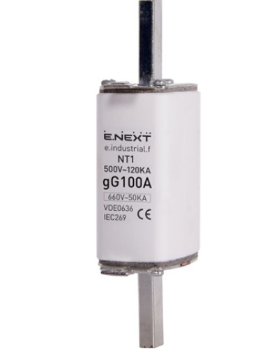 Запобіжник плавкий e.industrial.f.NT1.100, габарит 1, 100А
