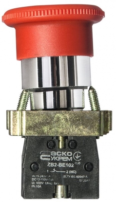 XB2-BS542 Кнопка безпеки.Повернення поворотом. d40mm