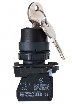 TB5-AG21 Кнопка поворотна з ключом 2-о позиційна